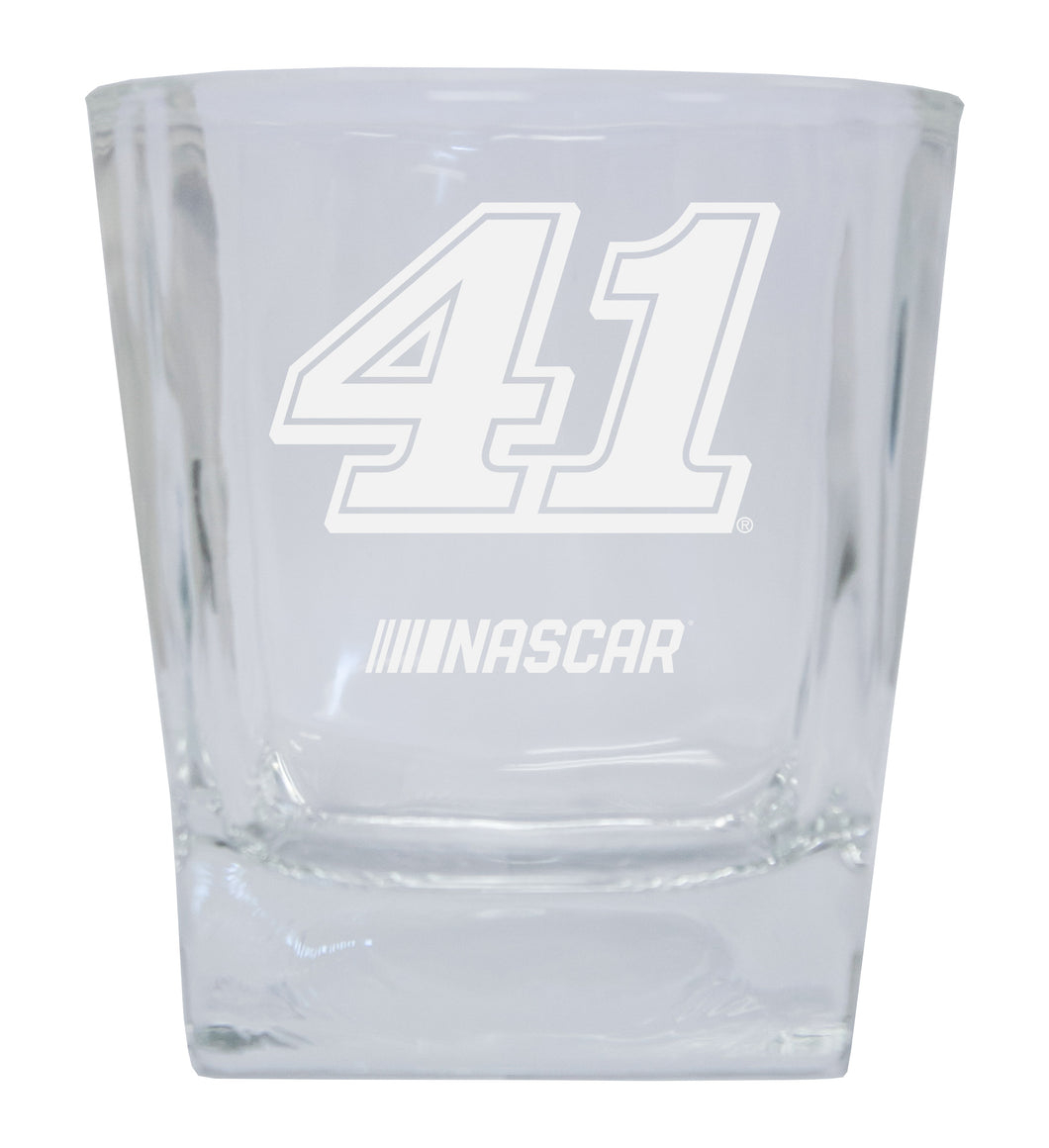 R and R Imports Cole Custer #41 NASCAR Cup Series Etched 5 oz Shooter Glass 2-Pack