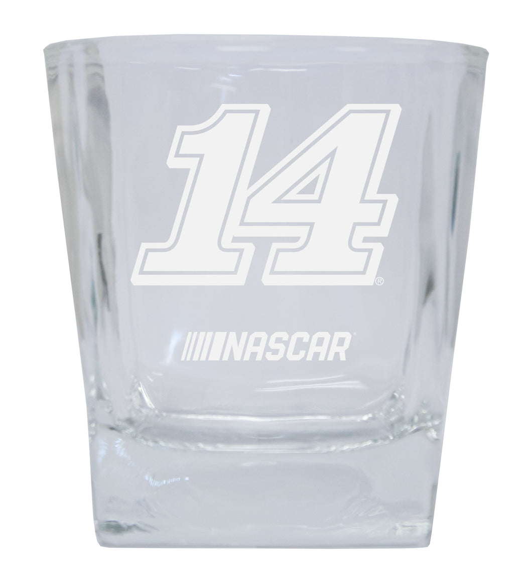 R and R Imports Chase Briscoe #14 NASCAR Cup Series Etched 5 oz Shooter Glass 2-Pack