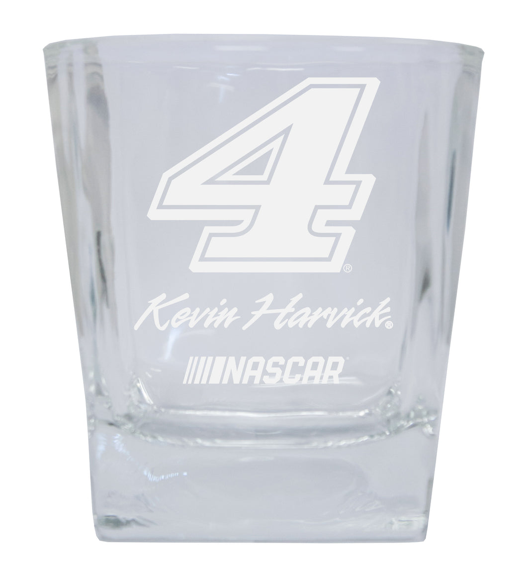 R and R Imports Kevin Harvick #4 NASCAR Cup Series Etched 5 oz Shooter Glass 2-Pack