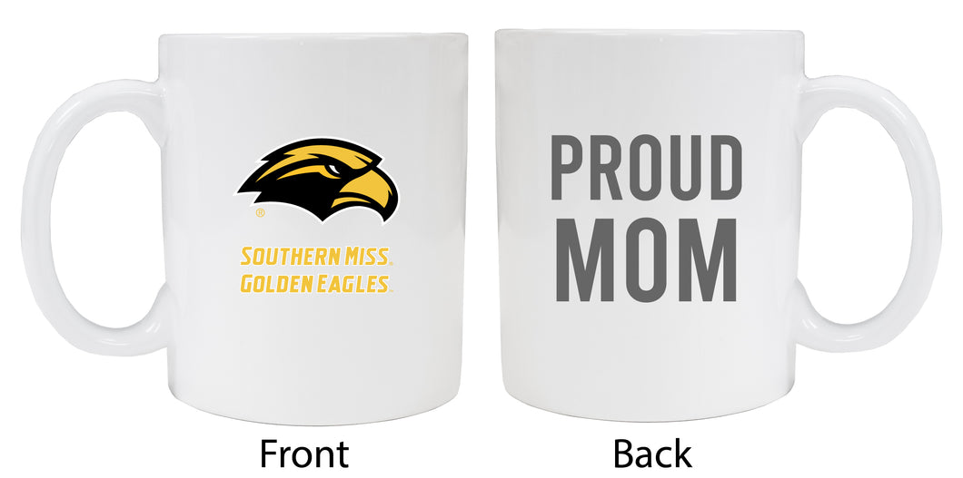 Southern Mississippi Golden Eagles Proud Mom Ceramic Coffee Mug - White