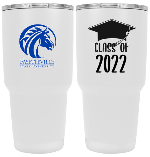 Fayettville State University Graduation Insulated Stainless Steel Tumbler White