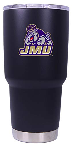 James Madison Dukes Mascot Logo Tumbler - 24oz Color-Choice Insulated Stainless Steel Mug