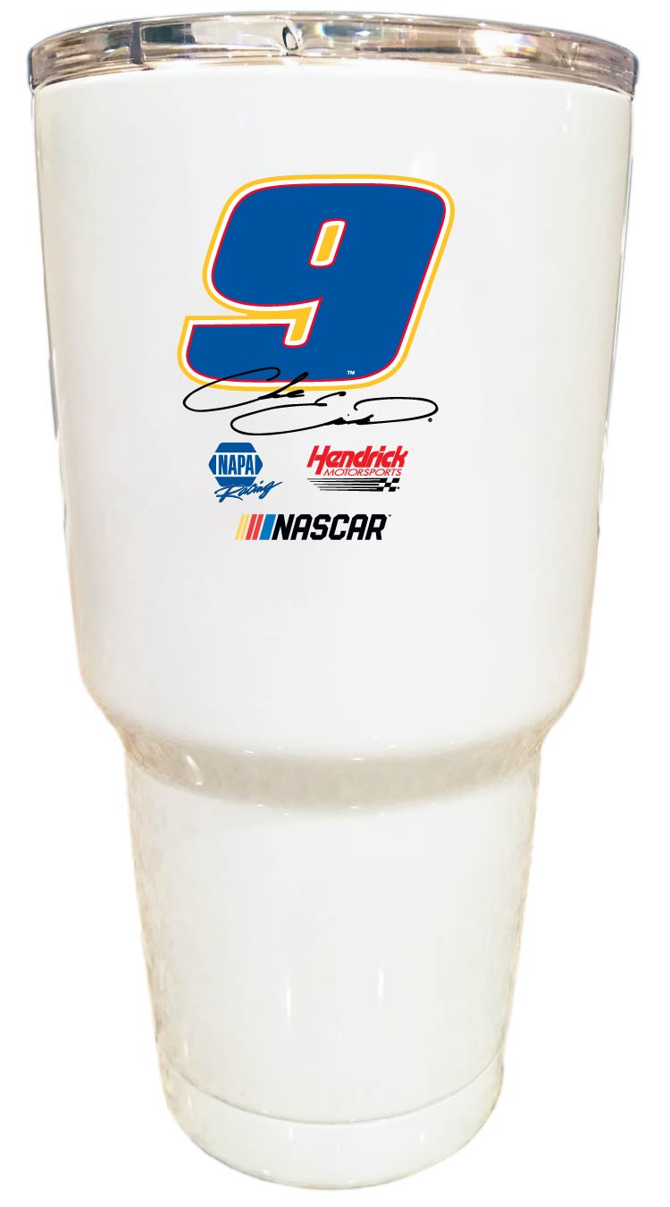 #9 Chase Elliott  24oz Insulated Stainless Steel Tumbler (White)