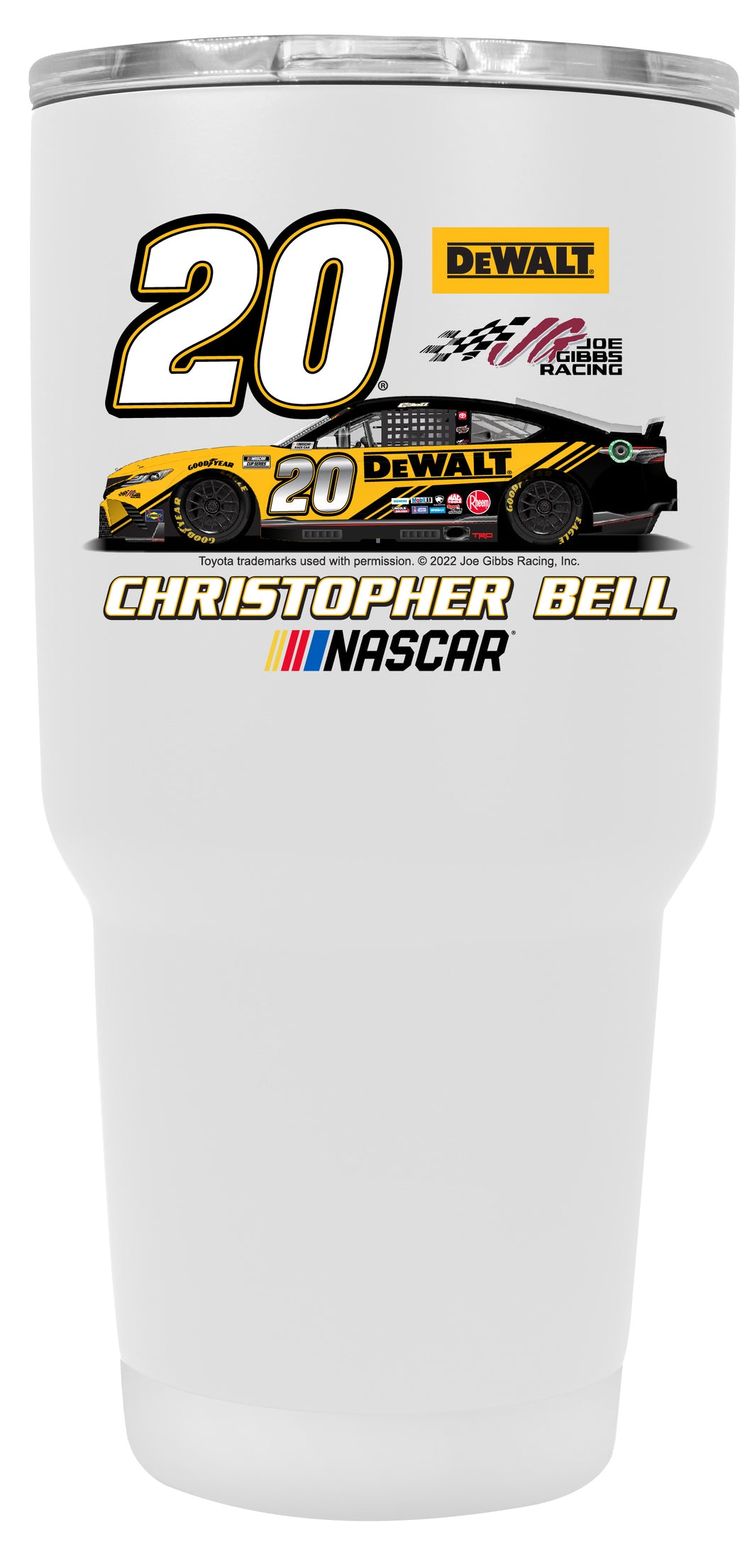 #20 Christopher Bell  24oz Stainless Steel Tumbler Car Design