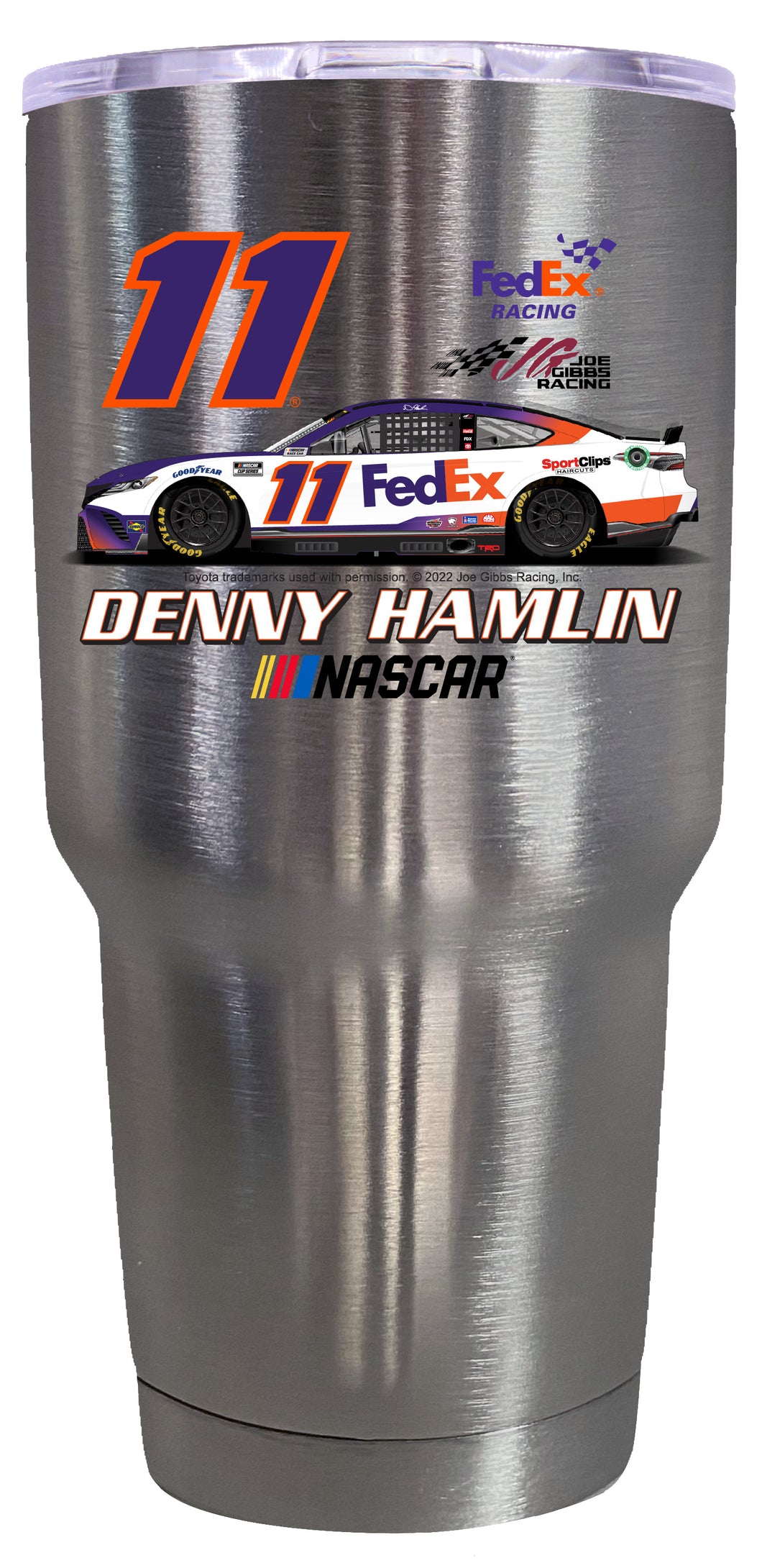 #11 Denny Hamlin  24oz Stainless Steel Tumbler Car Design
