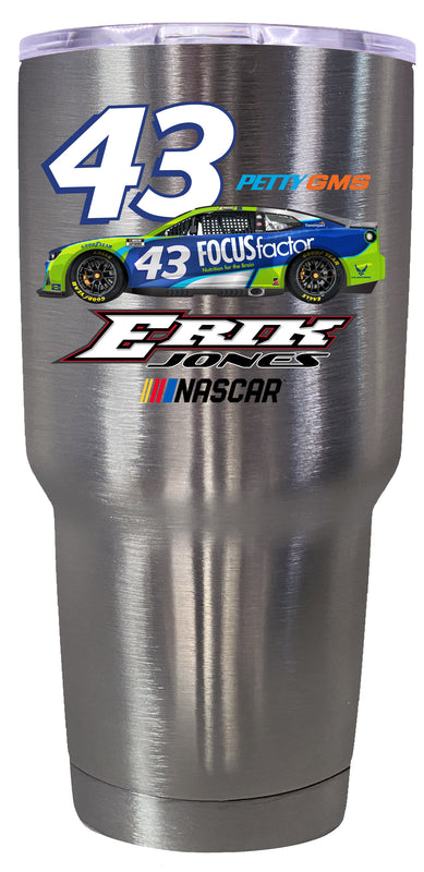 Nascar # 43Erik Jones 24 oz Stainless Steel Tumbler Car Design
