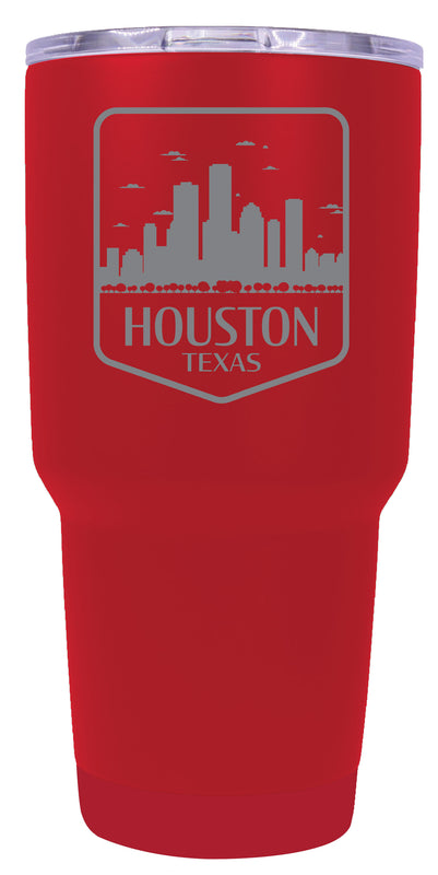 Houston Texas Souvenir 24 oz Engraved Insulated Stainless Steel Tumbler