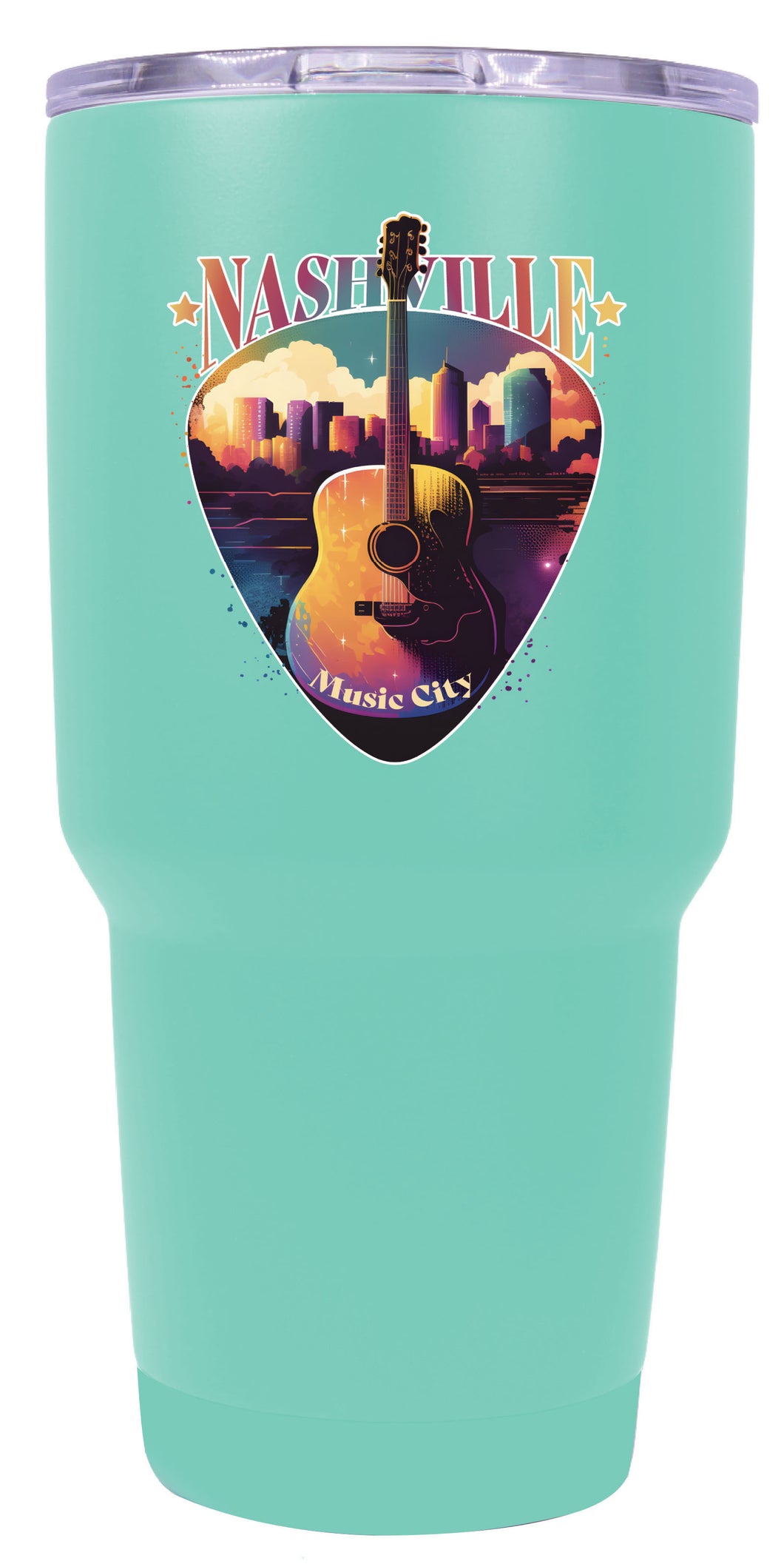 Nashville Tennessee Music City Souvenir 24 oz Insulated Stainless Steel Tumbler
