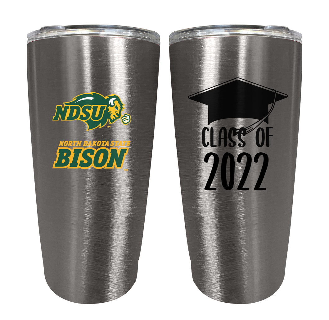 North Dakota State Bison NCAA Insulated Tumbler - 16oz Stainless Steel Travel Mug 