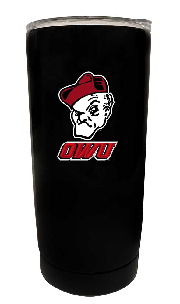 Ohio Wesleyan University 16 oz Choose Your Color Insulated Stainless Steel Tumbler Glossy brushed finish