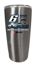 Load image into Gallery viewer, #6 Brad Keselowski Officially Licensed 16oz Stainless Steel Tumbler Car Design
