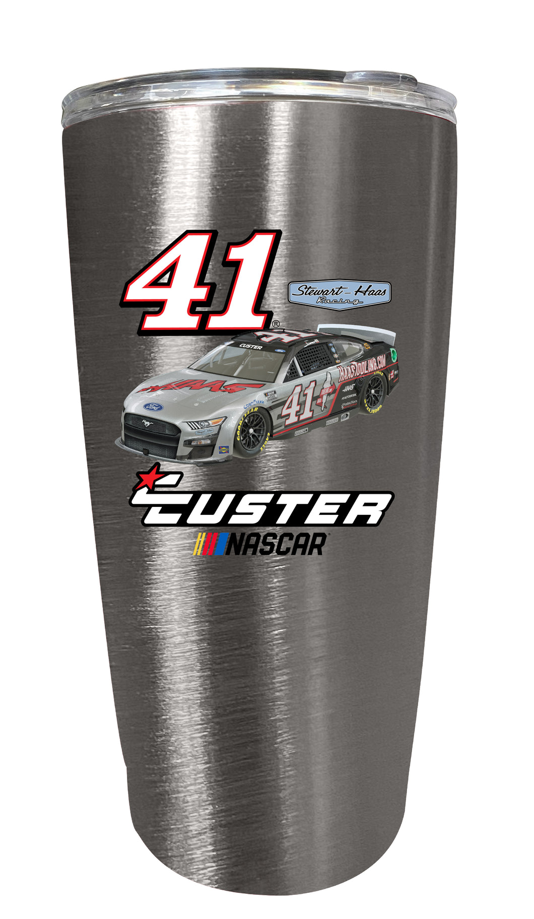 Nascar # 41 Cole Custer 16 oz Stainless Steel Tumbler Car Design