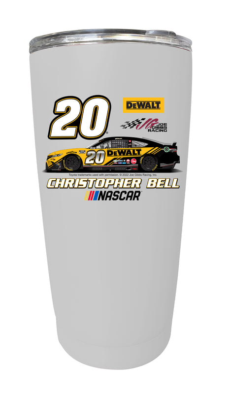 #20 Christopher Bell Officially Licensed 16oz Stainless Steel Tumbler Car Design