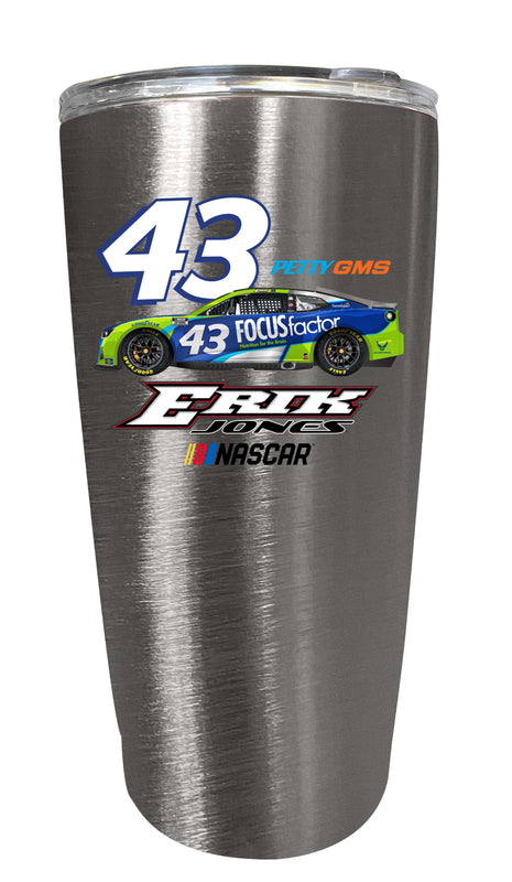 Nascar # 43Erik Jones 16 oz Stainless Steel Tumbler Car Design
