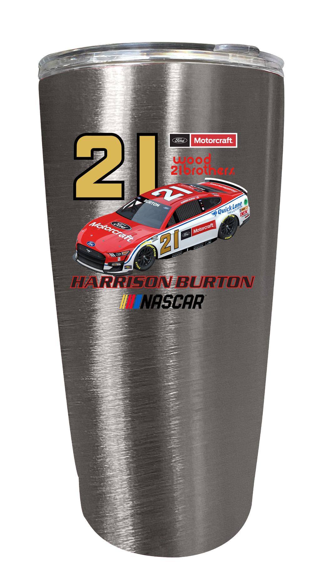 #21 Harrison Burton Officially Licensed 16oz Stainless Steel Tumbler Car Design