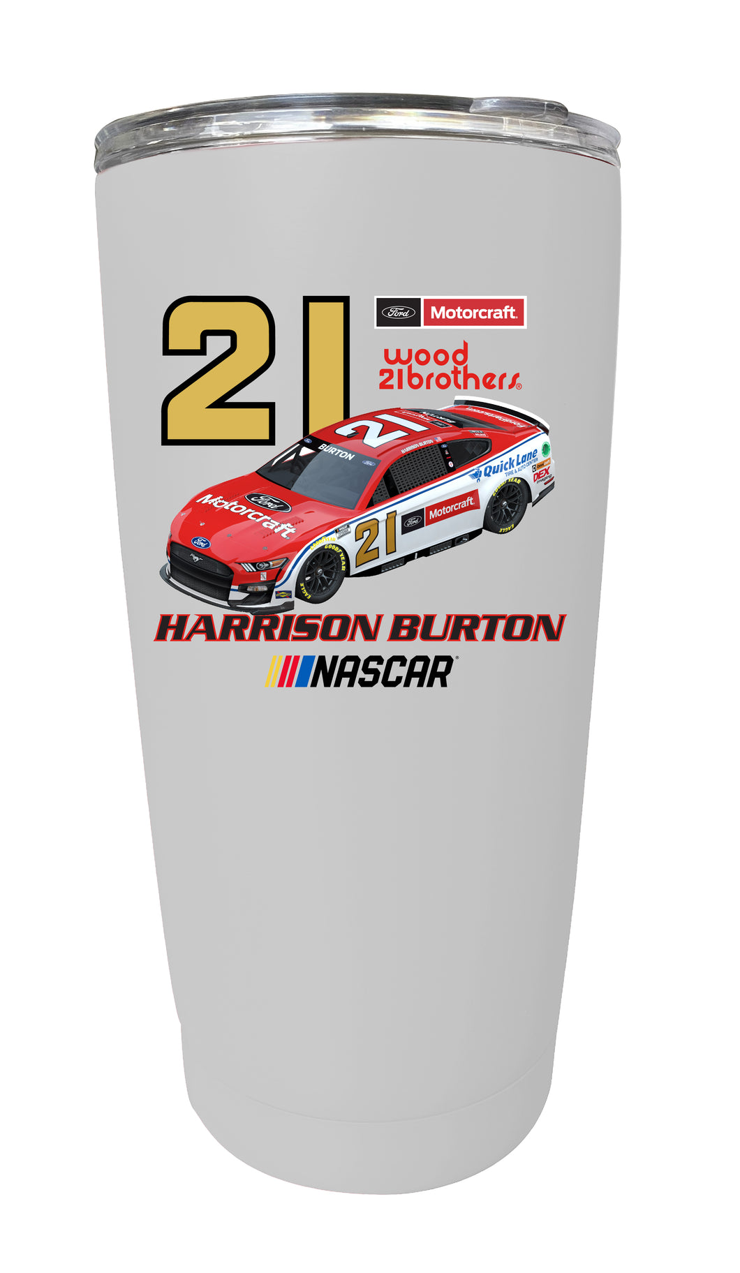 #21 Harrison Burton Officially Licensed 16oz Stainless Steel Tumbler Car Design