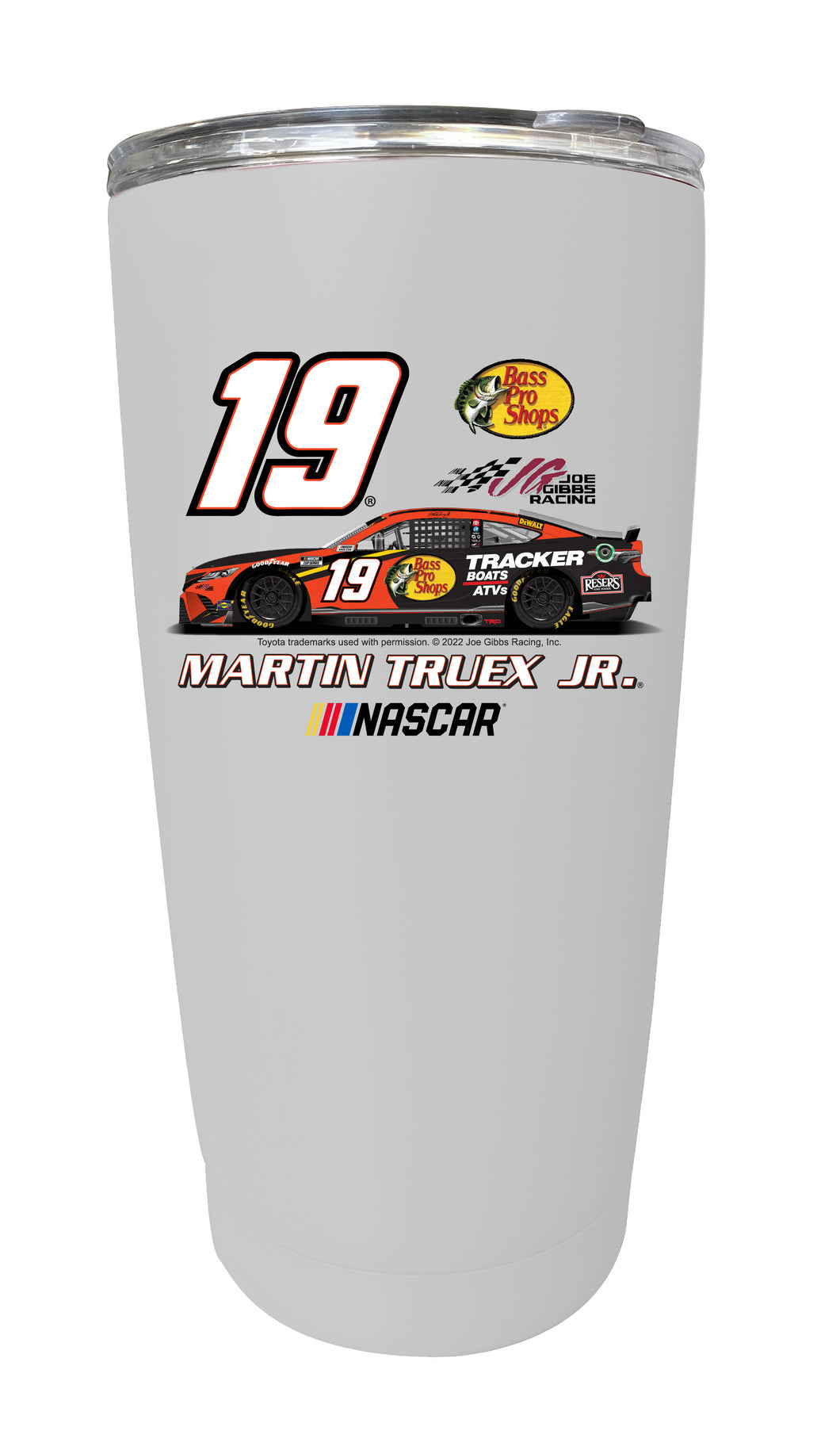 #19 Martin Truex Jr. Officially Licensed 16oz Stainless Steel Tumbler Car Design