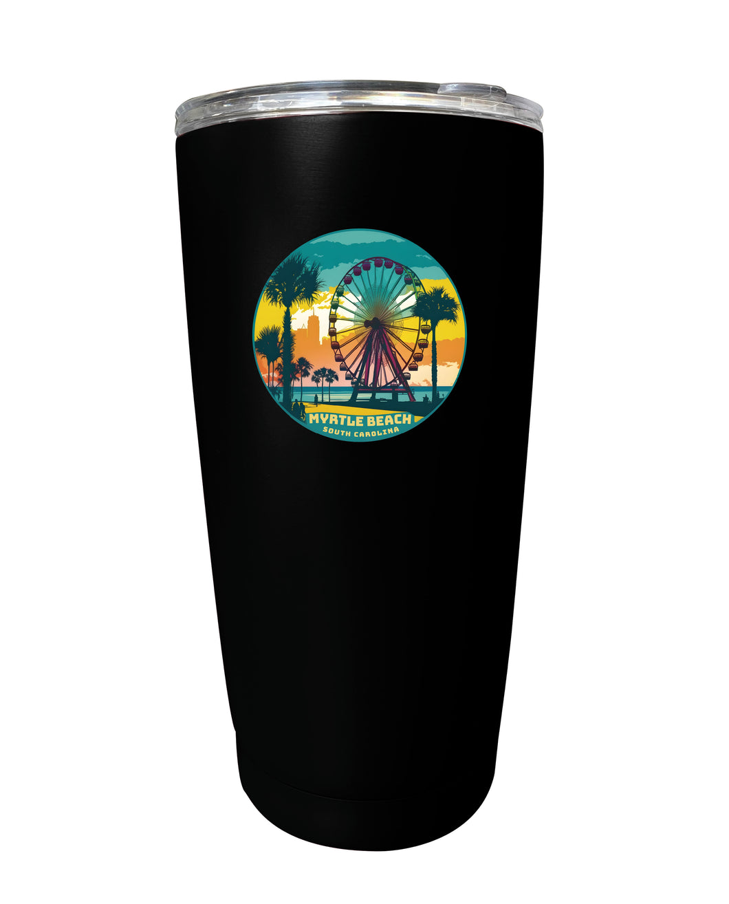 Myrtle Beach South Carolina Souvenir 16 oz Stainless Steel Insulated Tumbler