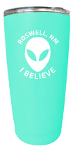 Load image into Gallery viewer, Roswell New Mexico I Believe Alien Souvenir 16 oz Insulated Stainless Steel Tumbler Straight - Choose Your Color
