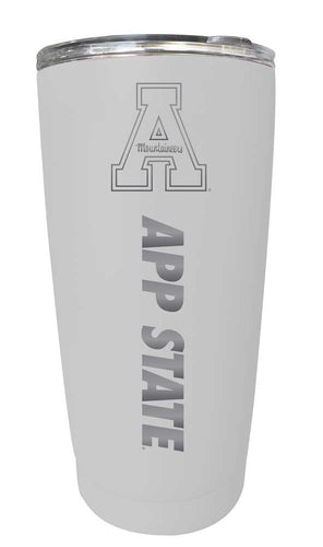 Appalachian State NCAA Laser-Engraved Tumbler - 16oz Stainless Steel Insulated Mug Choose Your Color