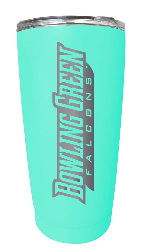 Bowling Green Falcons NCAA Laser-Engraved Tumbler - 16oz Stainless Steel Insulated Mug Choose Your Color