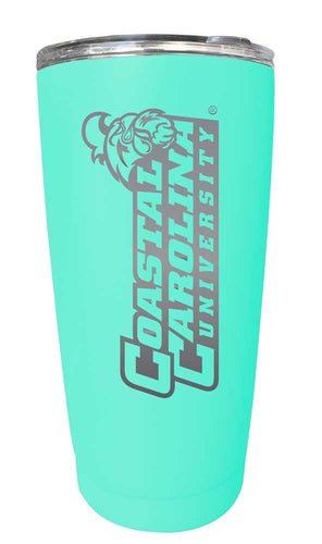 Coastal Carolina University NCAA Laser-Engraved Tumbler - 16oz Stainless Steel Insulated Mug Choose Your Color