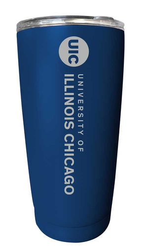 University of Illinois at Chicago NCAA Laser-Engraved Tumbler - 16oz Stainless Steel Insulated Mug Choose Your Color