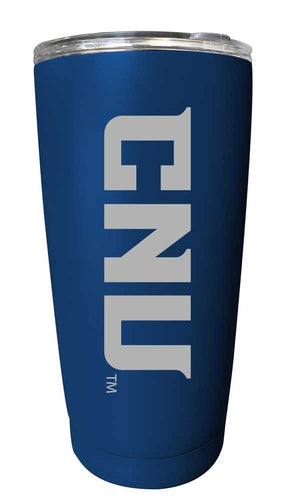 Christopher Newport Captains NCAA Laser-Engraved Tumbler - 16oz Stainless Steel Insulated Mug Choose Your Color