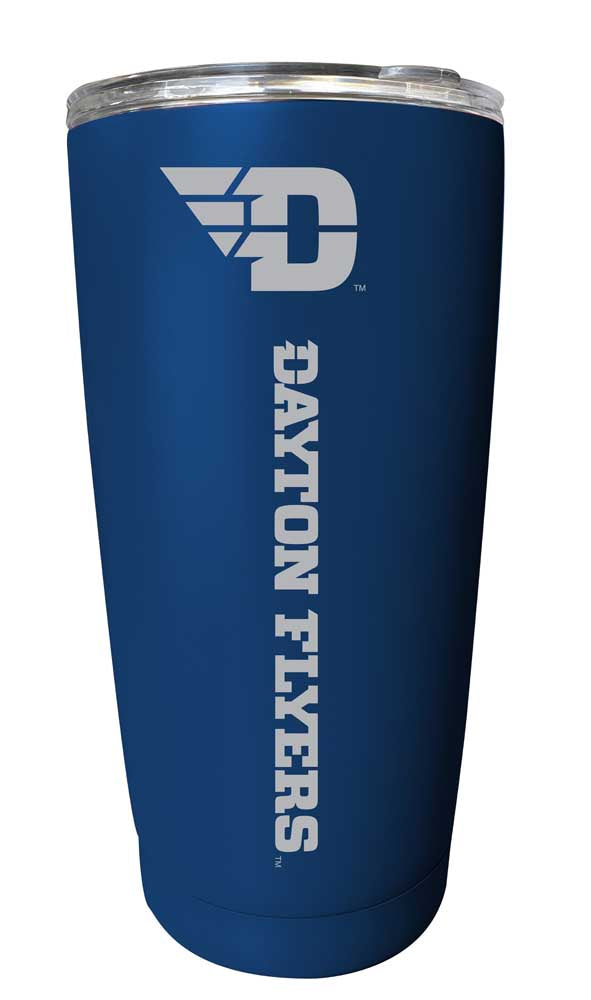 Dayton Flyers NCAA Laser-Engraved Tumbler - 16oz Stainless Steel Insulated Mug Choose Your Color