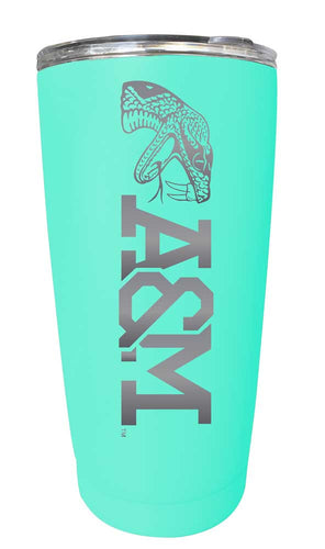 Florida A&M Rattlers NCAA Laser-Engraved Tumbler - 16oz Stainless Steel Insulated Mug Choose Your Color