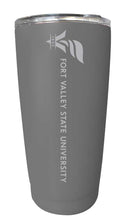 Load image into Gallery viewer, Fort Valley State University Etched 16 oz Stainless Steel Tumbler (Gray)
