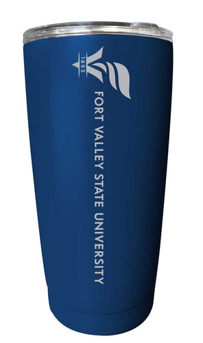 Fort Valley State University NCAA Laser-Engraved Tumbler - 16oz Stainless Steel Insulated Mug Choose Your Color