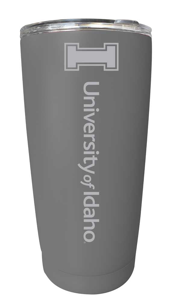 Idaho Vandals Etched 16 oz Stainless Steel Tumbler (Gray)