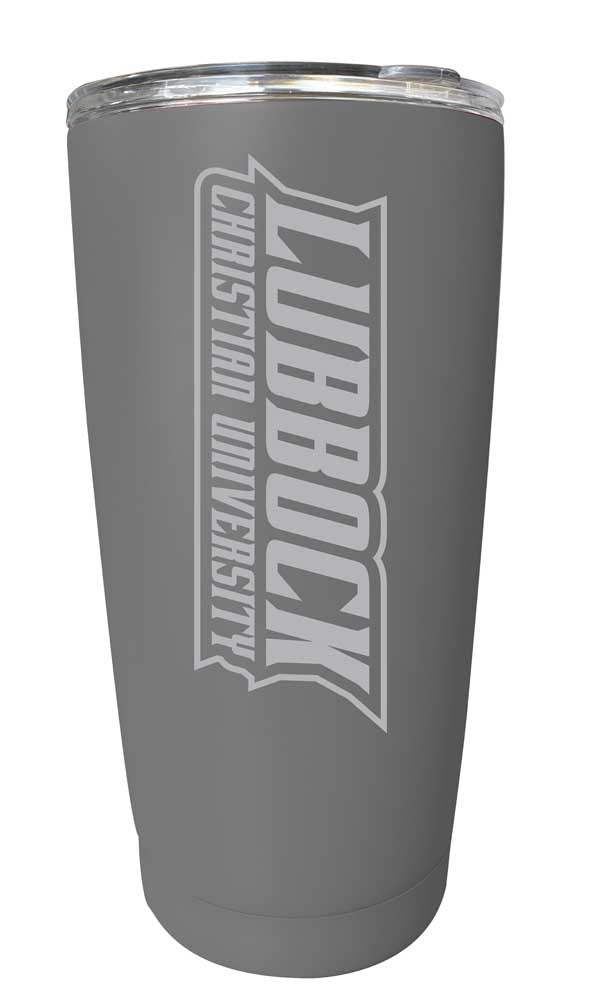 Lubbock Christian University Chaparral Etched 16 oz Stainless Steel Tumbler (Gray)
