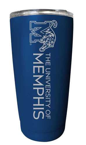 Memphis Tigers NCAA Laser-Engraved Tumbler - 16oz Stainless Steel Insulated Mug Choose Your Color