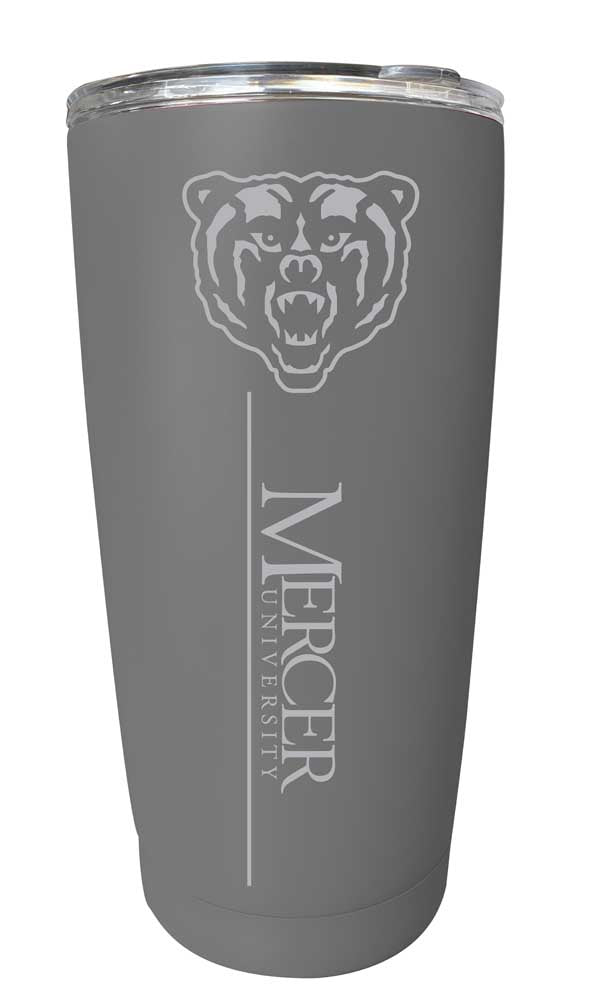 Mercer University Etched 16 oz Stainless Steel Tumbler (Gray)