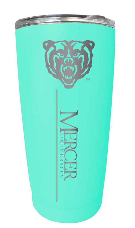 Mercer University NCAA Laser-Engraved Tumbler - 16oz Stainless Steel Insulated Mug Choose Your Color