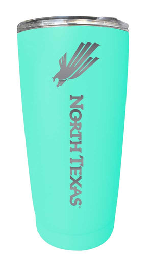 North Texas NCAA Laser-Engraved Tumbler - 16oz Stainless Steel Insulated Mug Choose Your Color