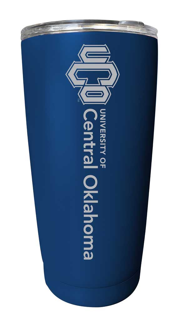 University of Central Oklahoma Bronchos NCAA Laser-Engraved Tumbler - 16oz Stainless Steel Insulated Mug Choose Your Color