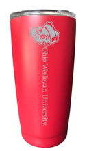 Load image into Gallery viewer, Ohio Wesleyan University NCAA Laser-Engraved Tumbler - 16oz Stainless Steel Insulated Mug Choose Your Color
