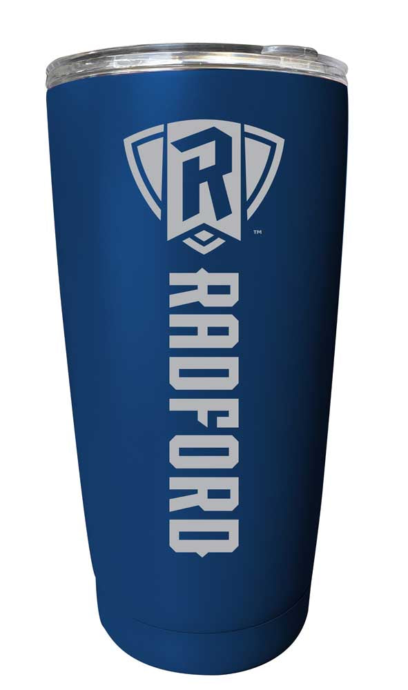Radford University Highlanders NCAA Laser-Engraved Tumbler - 16oz Stainless Steel Insulated Mug Choose Your Color