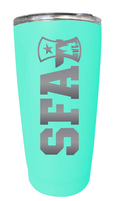 Stephen F. Austin State University NCAA Laser-Engraved Tumbler - 16oz Stainless Steel Insulated Mug Choose Your Color