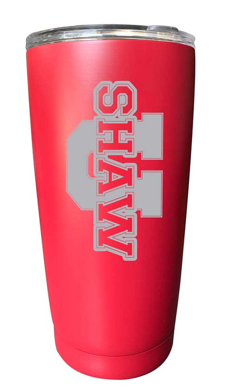 Shaw University Bears NCAA Laser-Engraved Tumbler - 16oz Stainless Steel Insulated Mug Choose Your Color