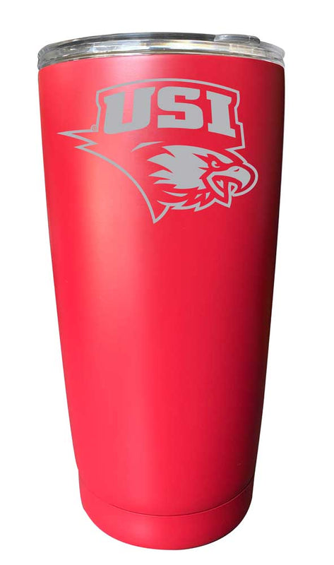 University of Southern Indiana NCAA Laser-Engraved Tumbler - 16oz Stainless Steel Insulated Mug Choose Your Color