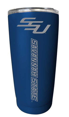 Savannah State University NCAA Laser-Engraved Tumbler - 16oz Stainless Steel Insulated Mug Choose Your Color