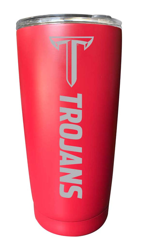 Troy University NCAA Laser-Engraved Tumbler - 16oz Stainless Steel Insulated Mug Choose Your Color