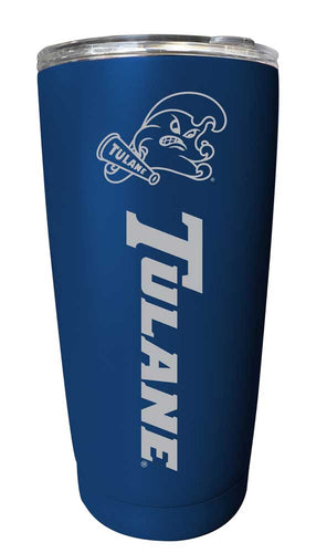 Tulane University Green Wave NCAA Laser-Engraved Tumbler - 16oz Stainless Steel Insulated Mug Choose Your Color