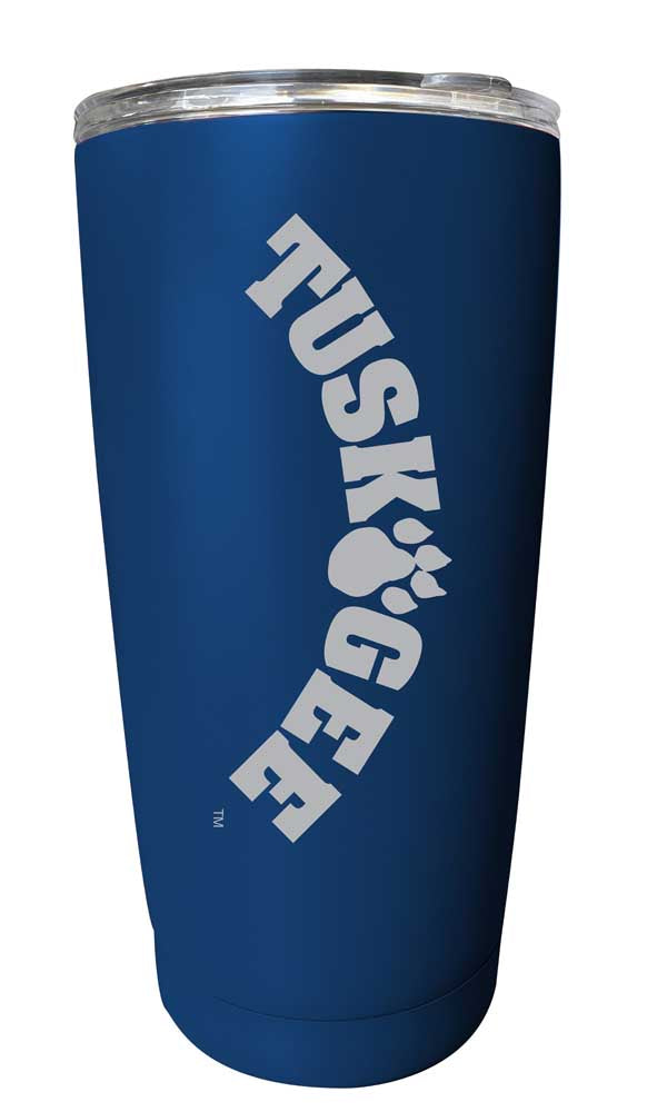 Tuskegee University NCAA Laser-Engraved Tumbler - 16oz Stainless Steel Insulated Mug Choose Your Color