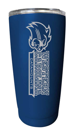 Western Carolina University NCAA Laser-Engraved Tumbler - 16oz Stainless Steel Insulated Mug Choose Your Color