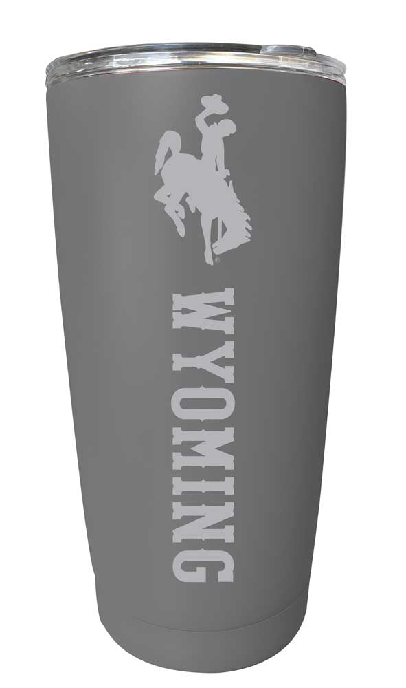 University of Wyoming NCAA Laser-Engraved Tumbler - 16oz Stainless Steel Insulated Mug